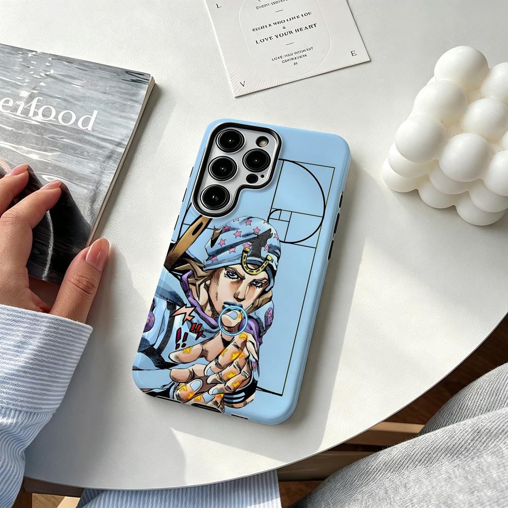 Samsung Galaxy S24 - Крутой аниме-чехол J-JOJO Steel Ball Run